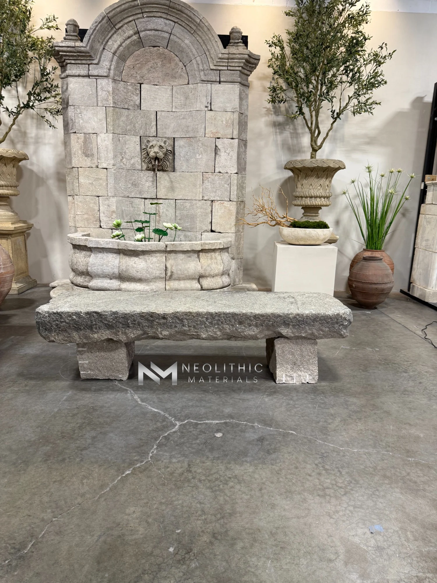 Antique Granite Bench - Image 6